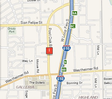 Map to Maggiano's in Houston